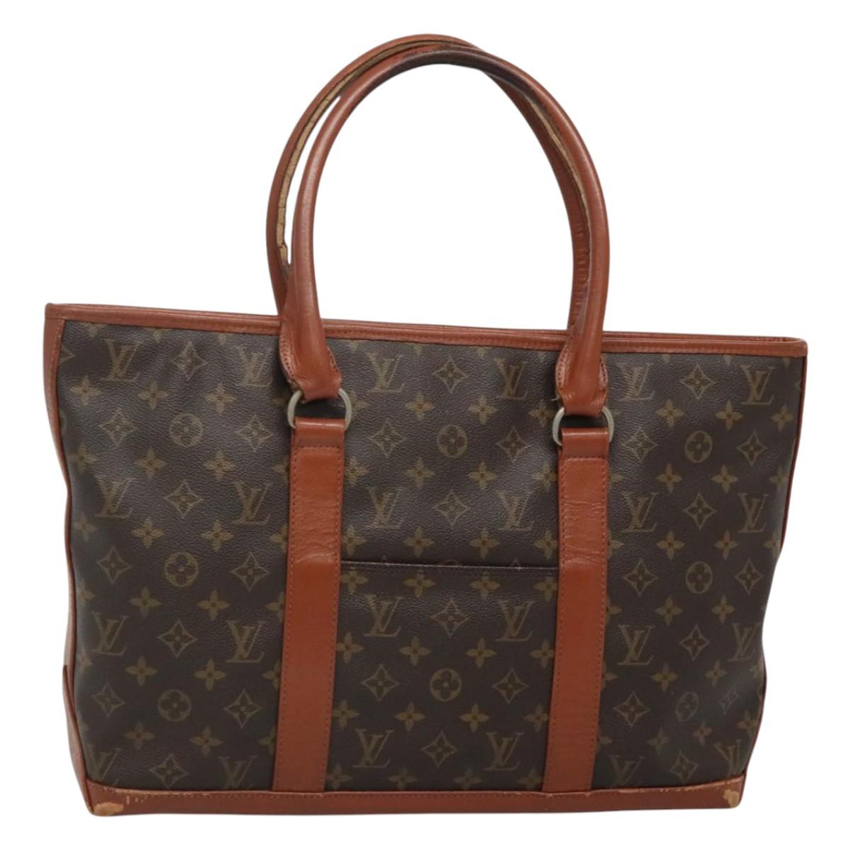 LOUIS VUITTON Monogram Sac Weekend PM Hand Bag M42425 LV Auth BD1457