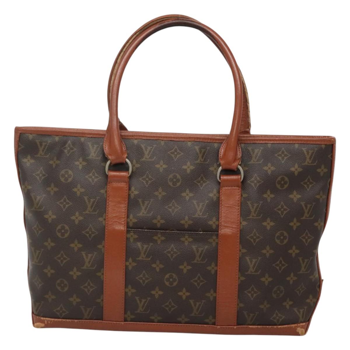 LOUIS VUITTON Monogram Sac Weekend PM Hand Bag M42425 LV Auth BD1457