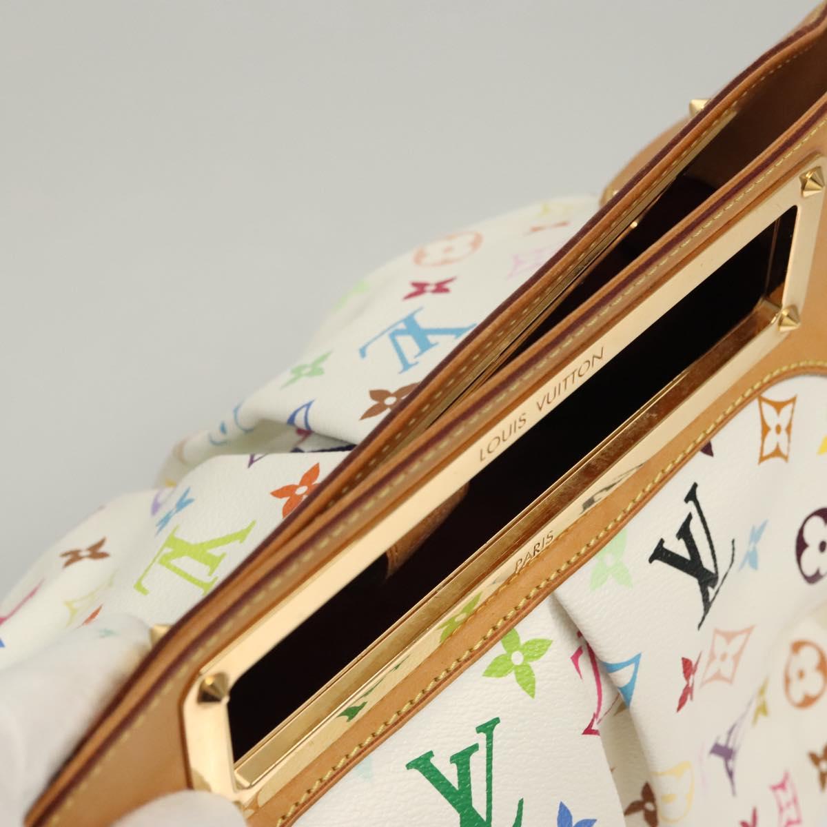 LOUIS VUITTON Monogram Multicolor Judy GM Shoulder Bag White M40253 Auth BD1463V