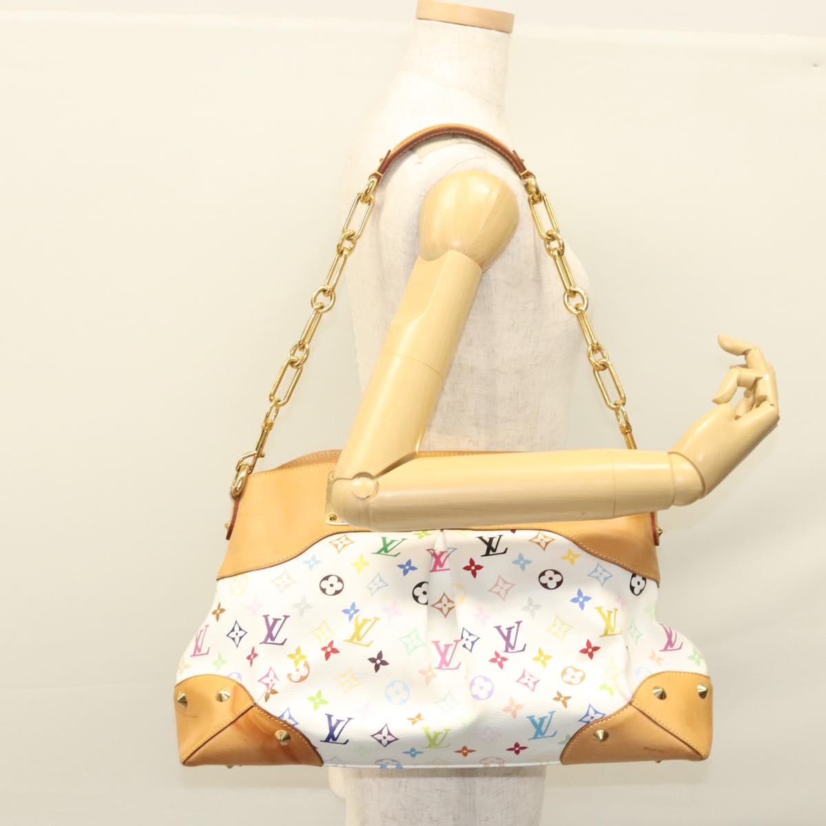 LOUIS VUITTON Monogram Multicolor Judy GM Shoulder Bag White M40253 Auth BD1463V