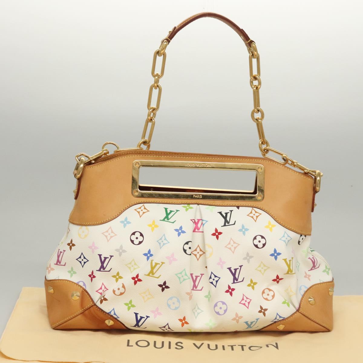 LOUIS VUITTON Monogram Multicolor Judy GM Shoulder Bag White M40253 Auth BD1463V