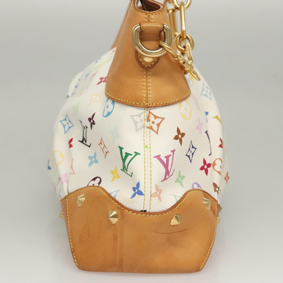LOUIS VUITTON Monogram Multicolor Judy GM Shoulder Bag White M40253 Auth BD1463V