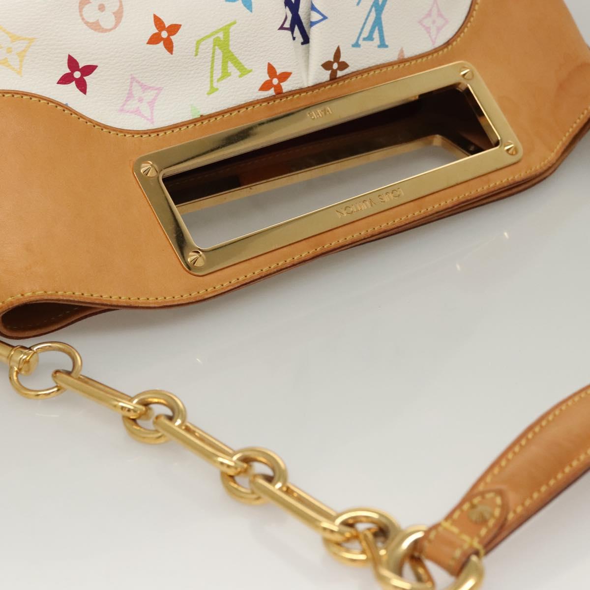 LOUIS VUITTON Monogram Multicolor Judy GM Shoulder Bag White M40253 Auth BD1463V