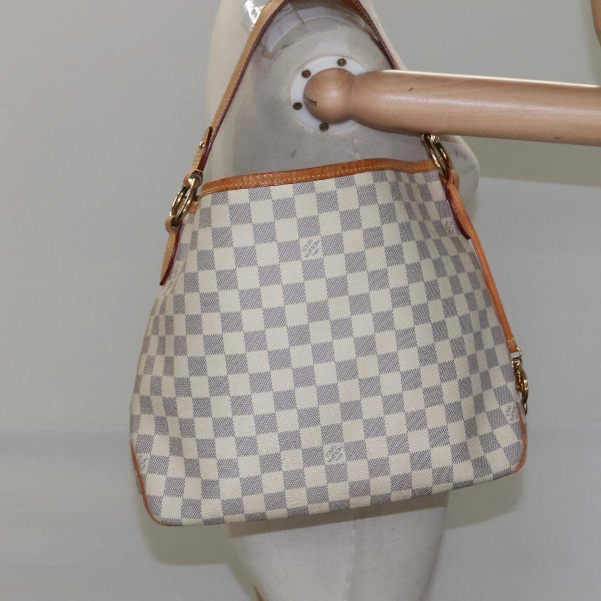 LOUIS VUITTON Damier Azur Delightful PM Shoulder Bag N41447 LV Auth BD1464