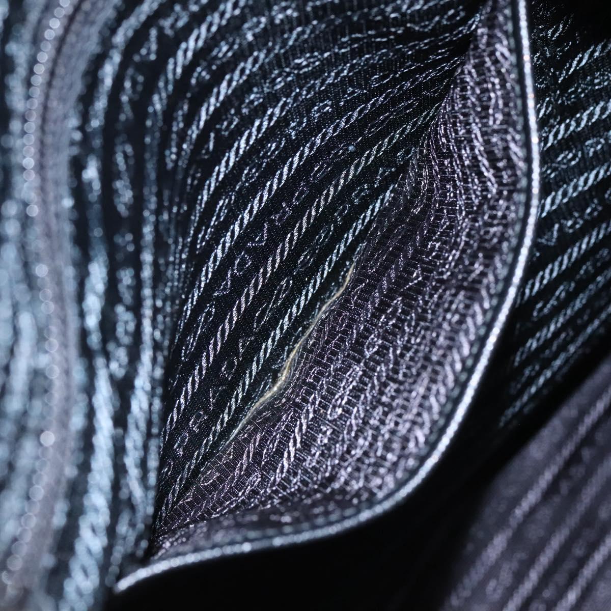 PRADA Tote Bag Nylon 2way Orange Black Silver Auth BD147