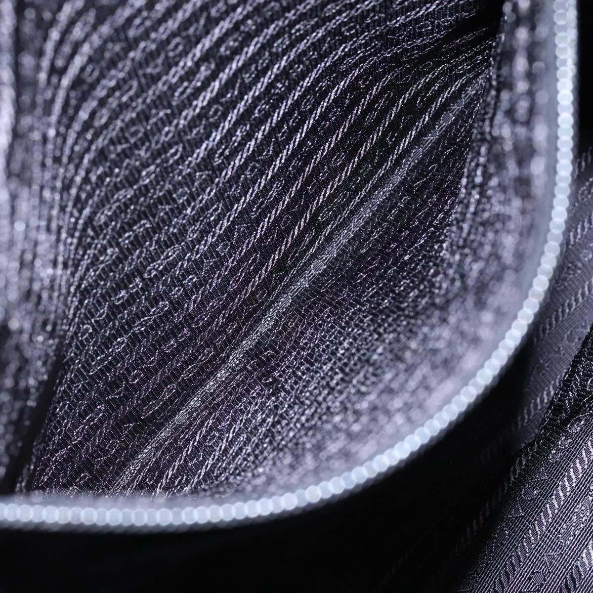 PRADA Tote Bag Nylon 2way Orange Black Silver Auth BD147