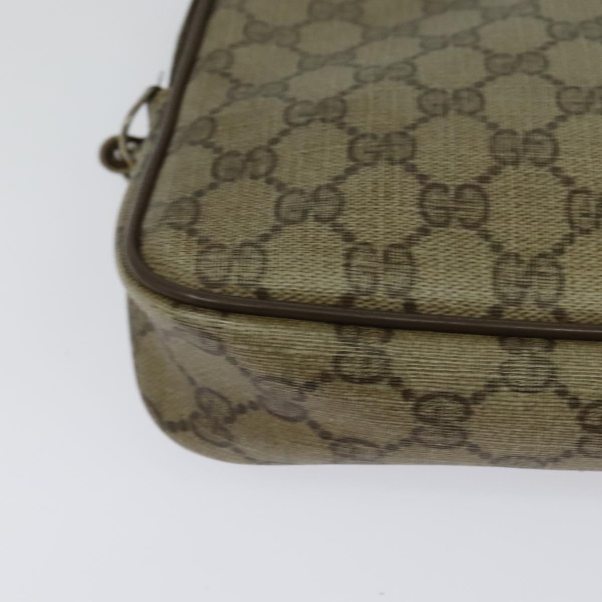 GUCCI GG Supreme Shoulder Bag PVC Beige 97 02 068 Auth BD1474