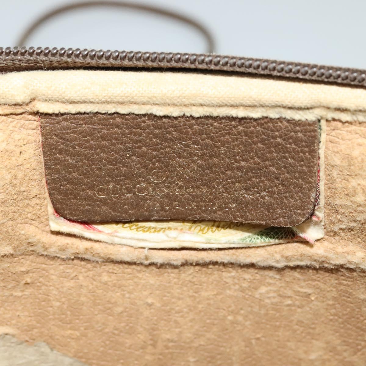 GUCCI GG Supreme Shoulder Bag PVC Beige 97 02 068 Auth BD1474