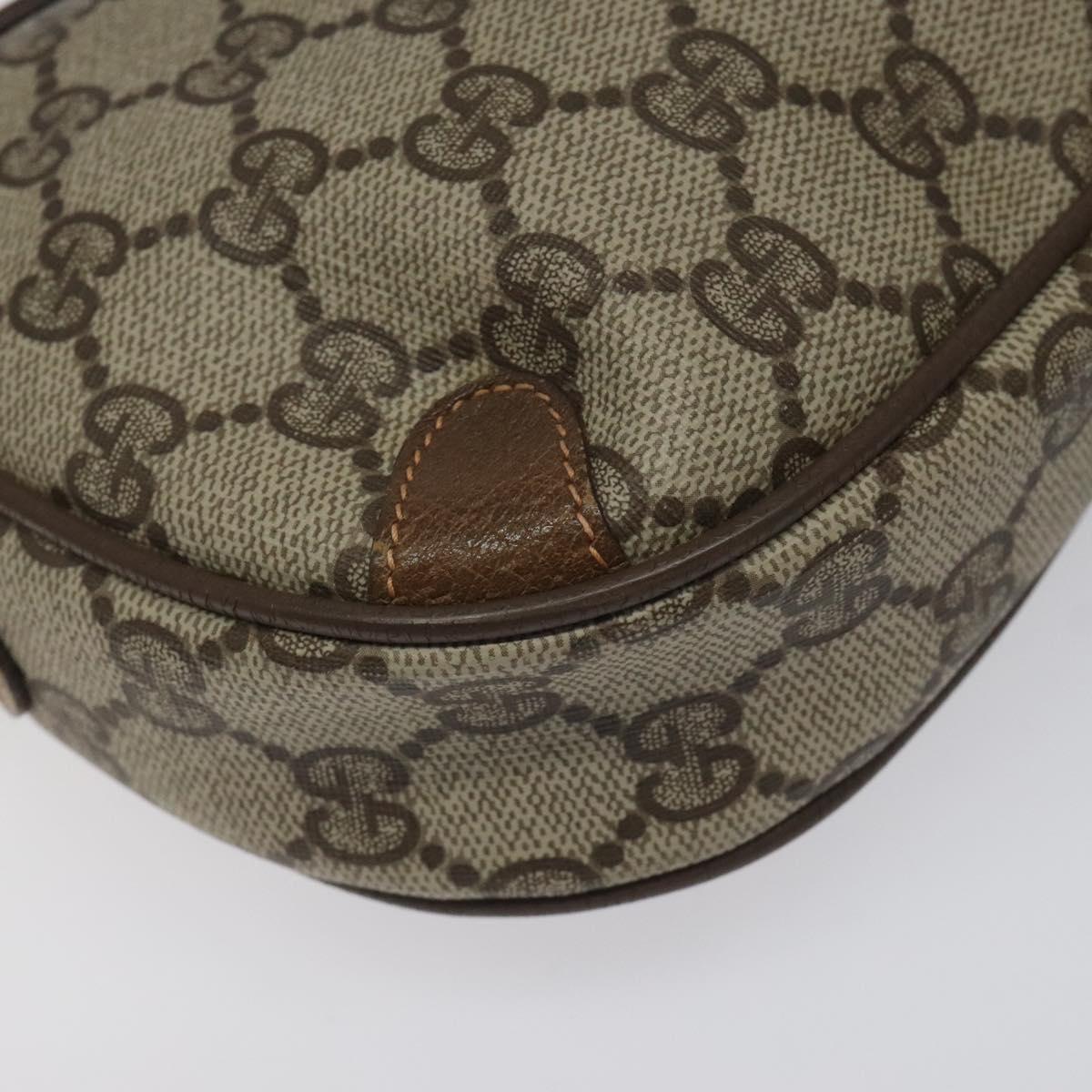 GUCCI GG Supreme Web Sherry Line Shoulder Bag PVC Beige 89 02 066 Auth BD148