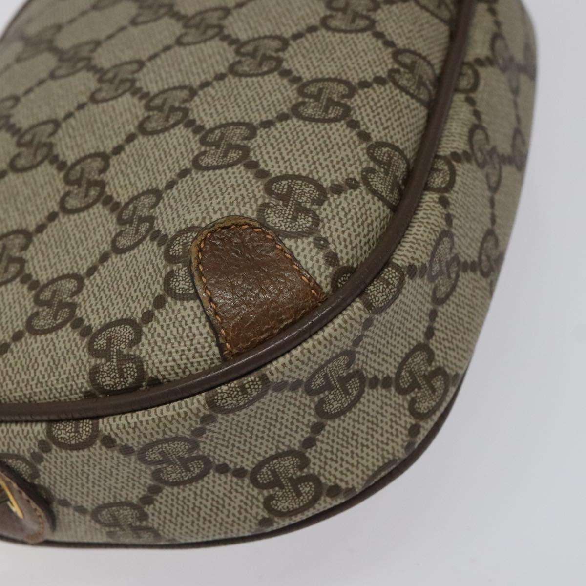 GUCCI GG Supreme Web Sherry Line Shoulder Bag PVC Beige 89 02 066 Auth BD148