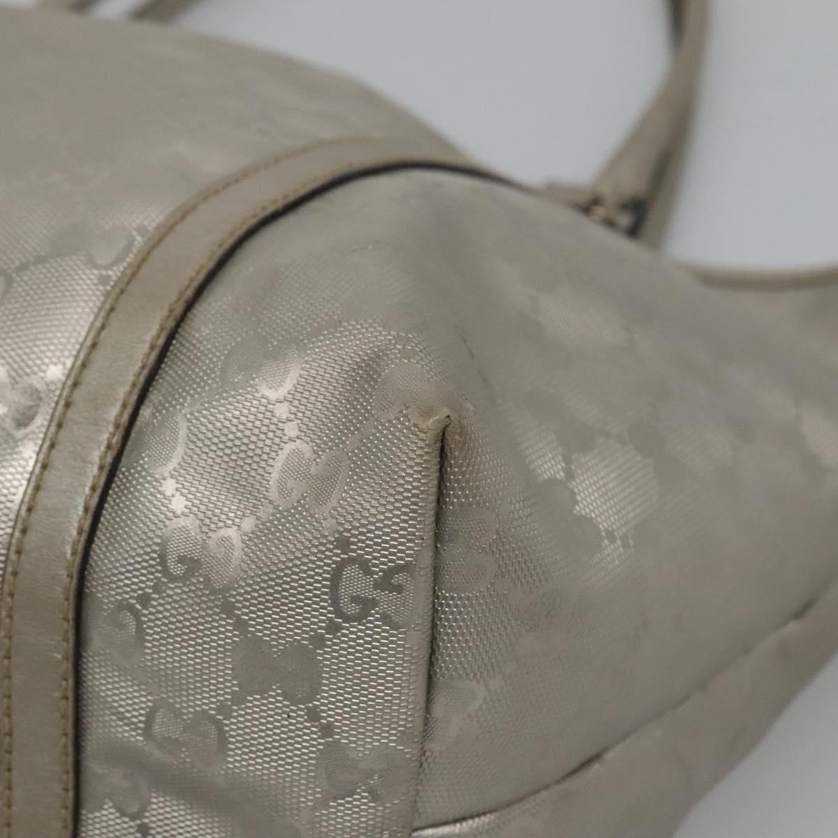 GUCCI GG implementation Tote Bag Silver 197953 Auth BD1491