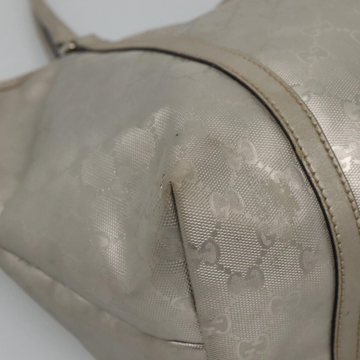 GUCCI GG implementation Tote Bag Silver 197953 Auth BD1491