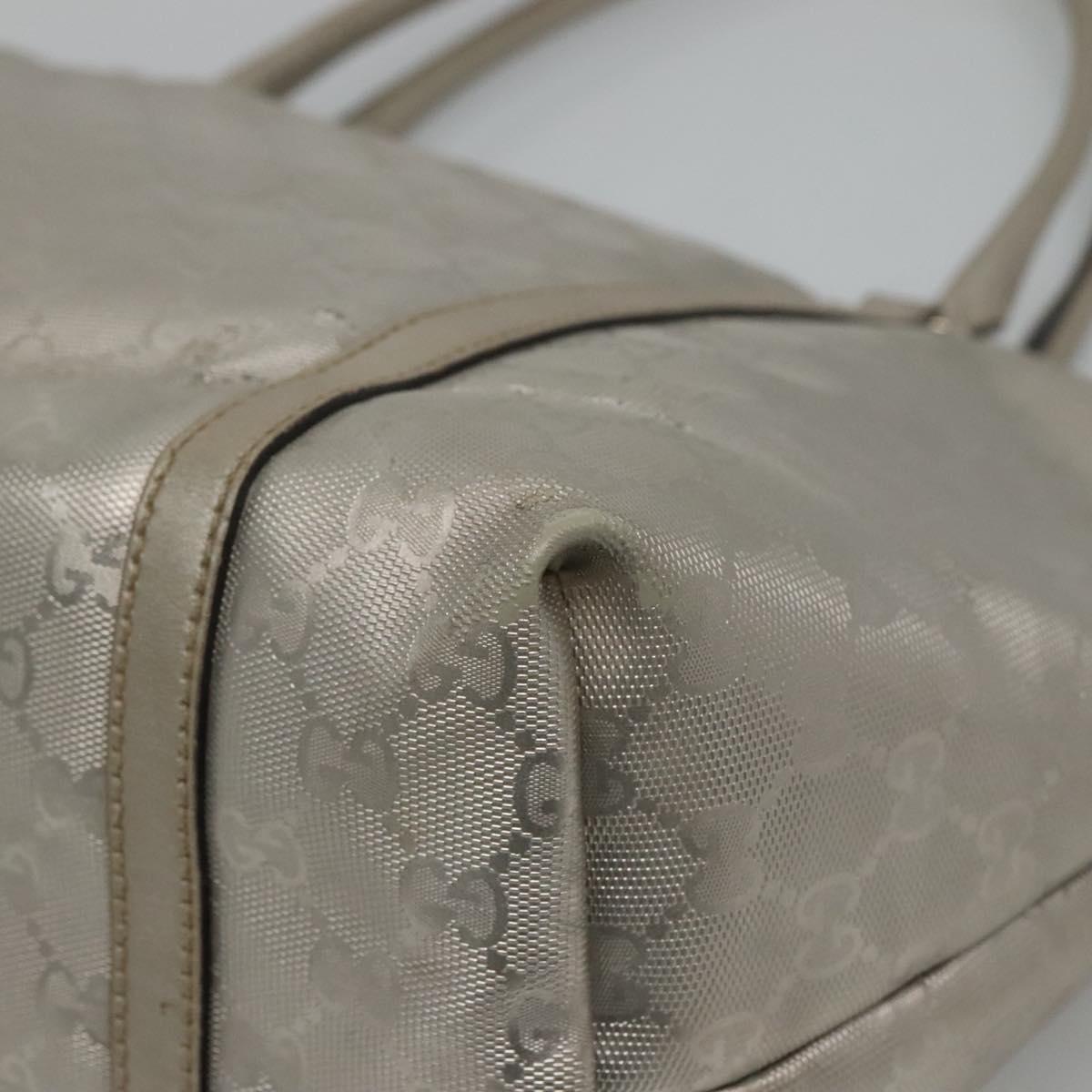 GUCCI GG implementation Tote Bag Silver 197953 Auth BD1491