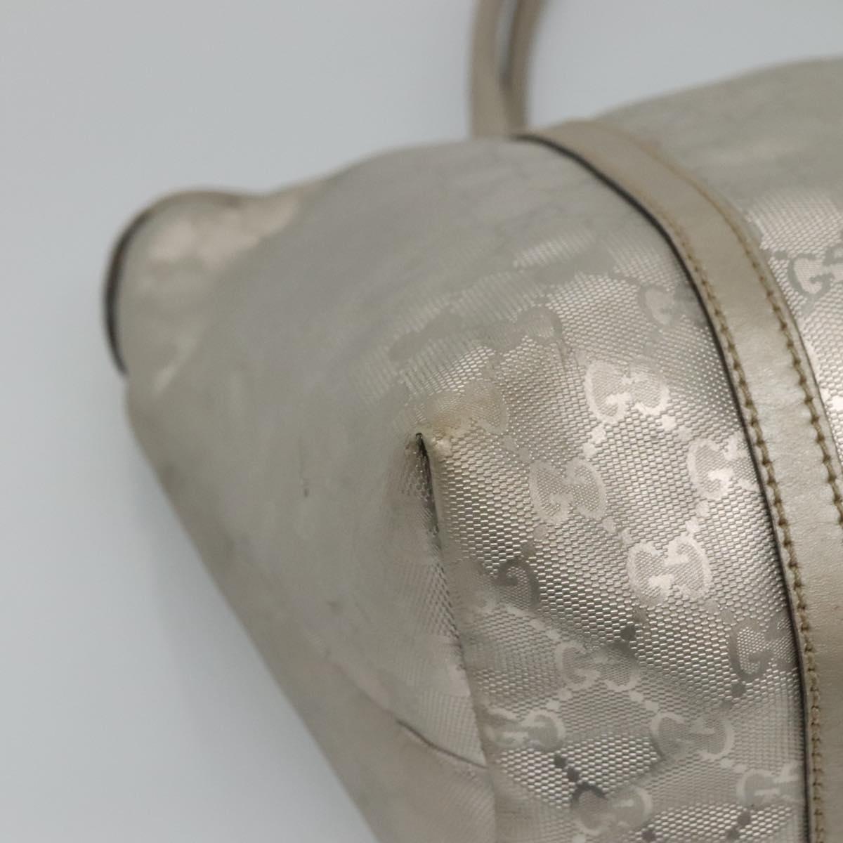 GUCCI GG implementation Tote Bag Silver 197953 Auth BD1491