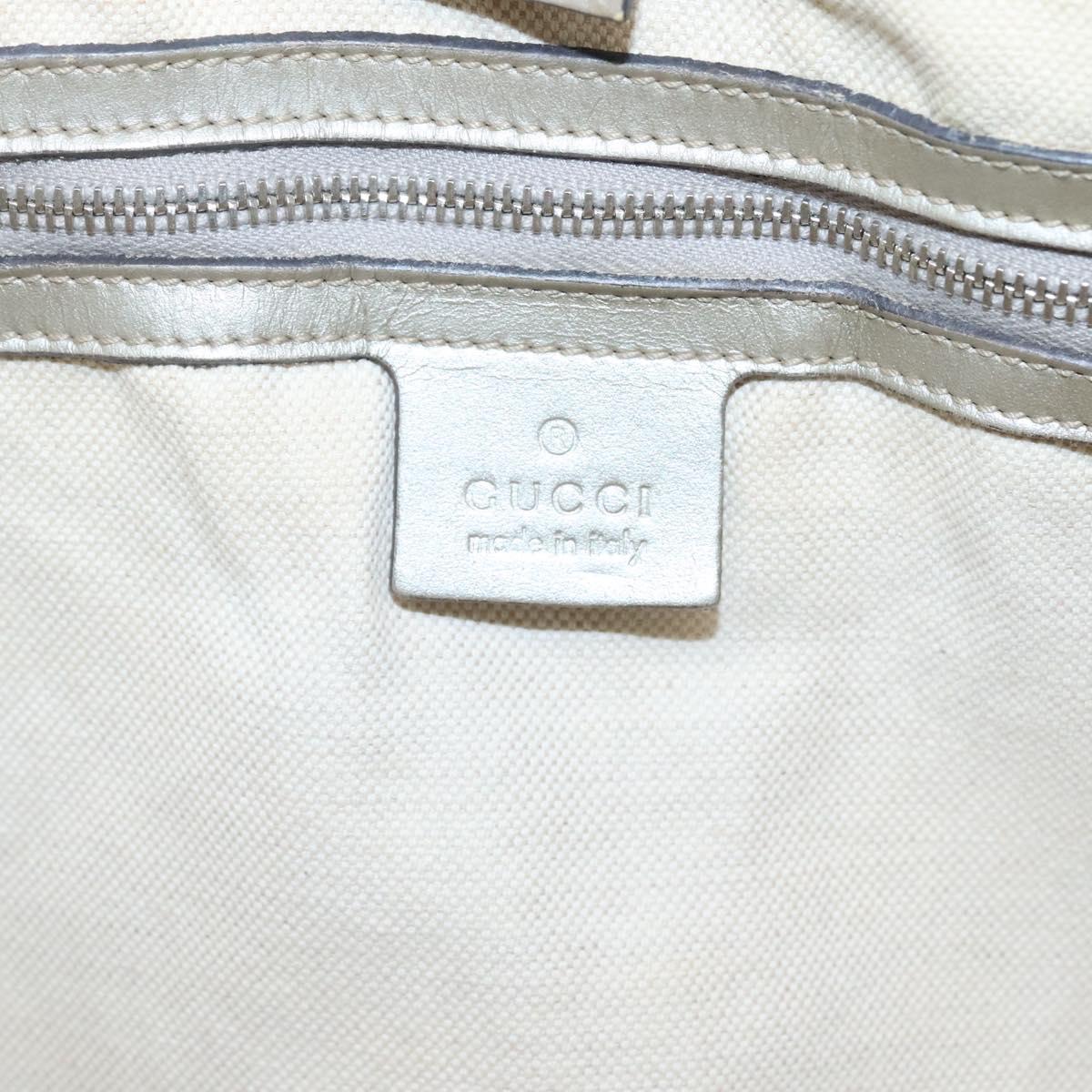 GUCCI GG implementation Tote Bag Silver 197953 Auth BD1491