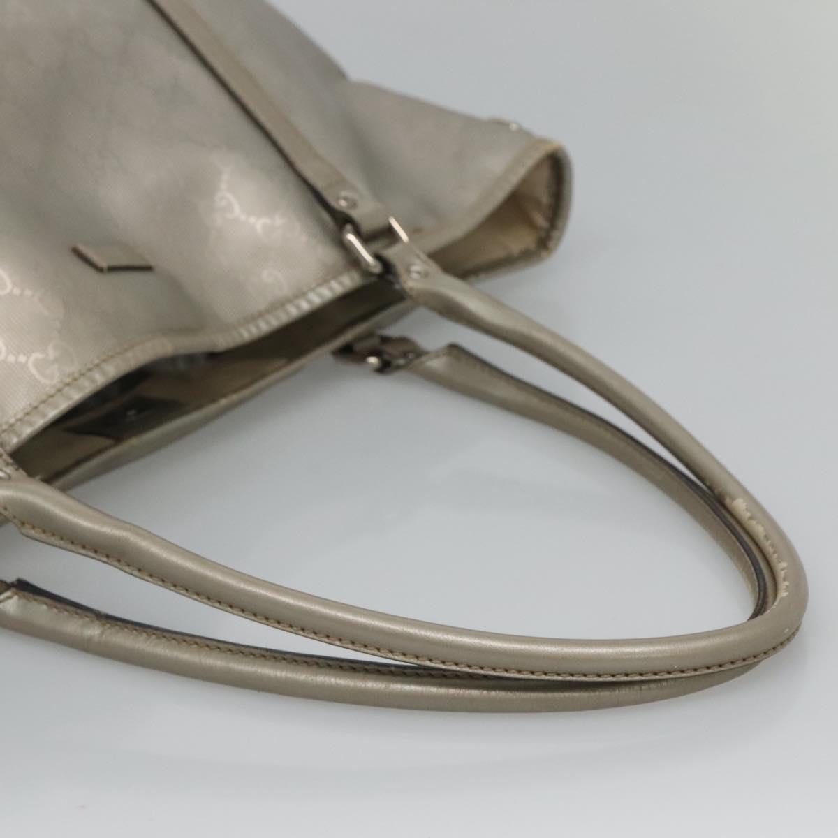 GUCCI GG implementation Tote Bag Silver 197953 Auth BD1491