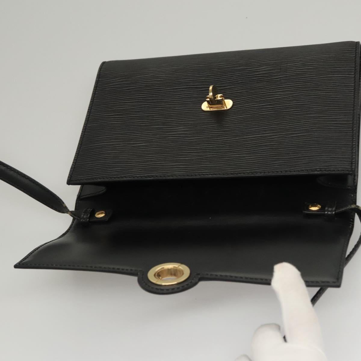 LOUIS VUITTON Epi Pochette Arche Shoulder Bag Black Noir M52572 LV Auth BD1510