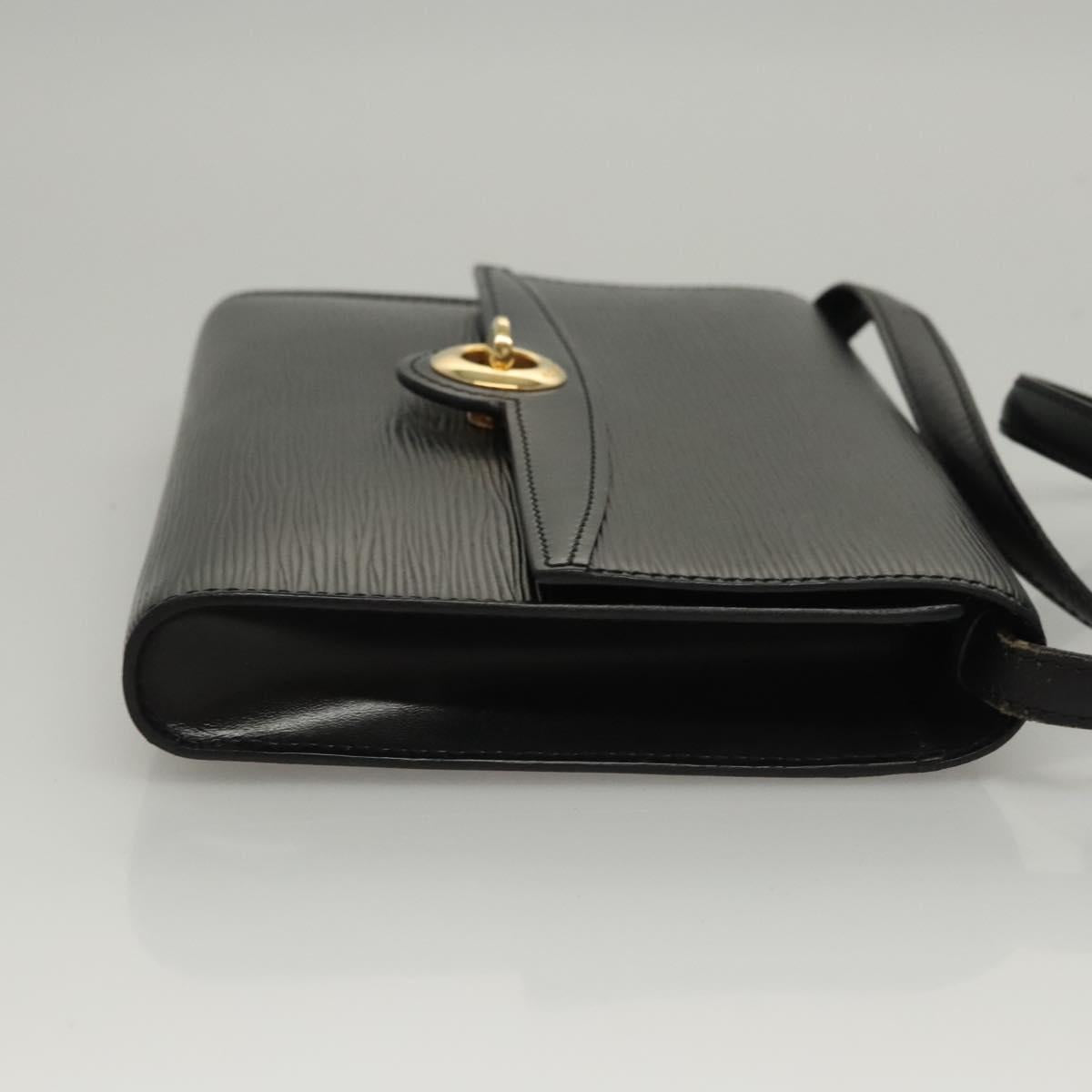 LOUIS VUITTON Epi Pochette Arche Shoulder Bag Black Noir M52572 LV Auth BD1510