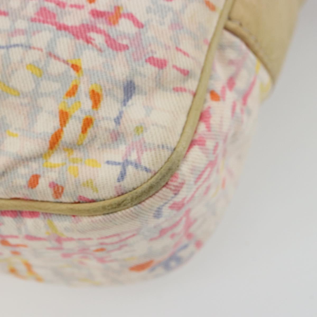 CHANEL Shoulder Bag Canvas Pink Beige Silver CC Auth BD1533