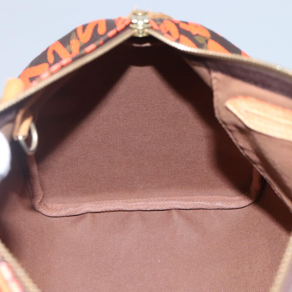 LOUIS VUITTON Monogram Graffiti Speedy 30 Hand Bag Orange M93705 LV Auth BD154M
