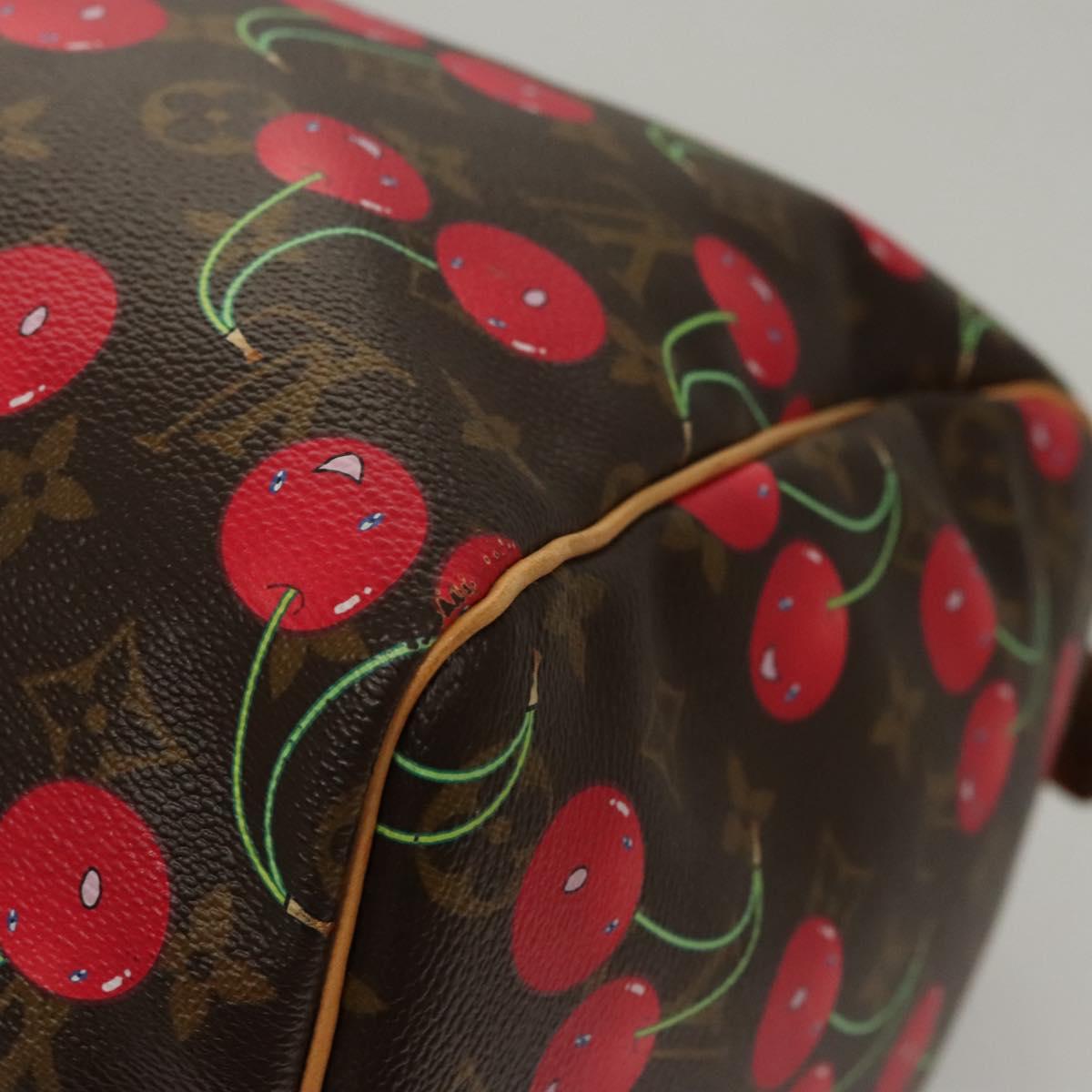 LOUIS VUITTON Monogram Cherry Keepall 45 Boston Bag M95011 LV Auth BD1558SAM