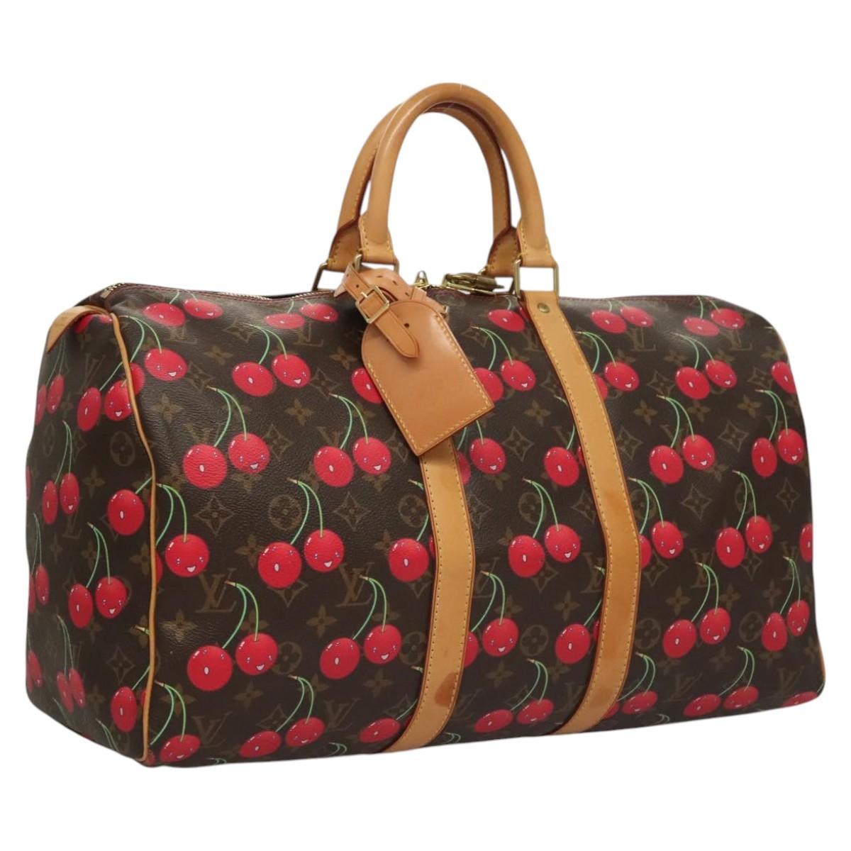 LOUIS VUITTON Monogram Cherry Keepall 45 Boston Bag M95011 LV Auth BD1558SAM