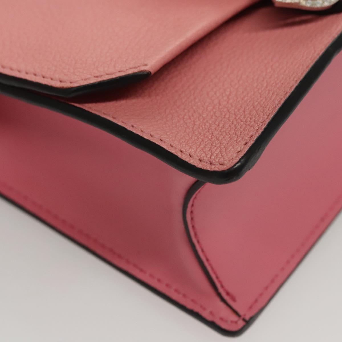 Miu Miu Shoulder Bag Leather Pink Gold Auth BD1584SAM