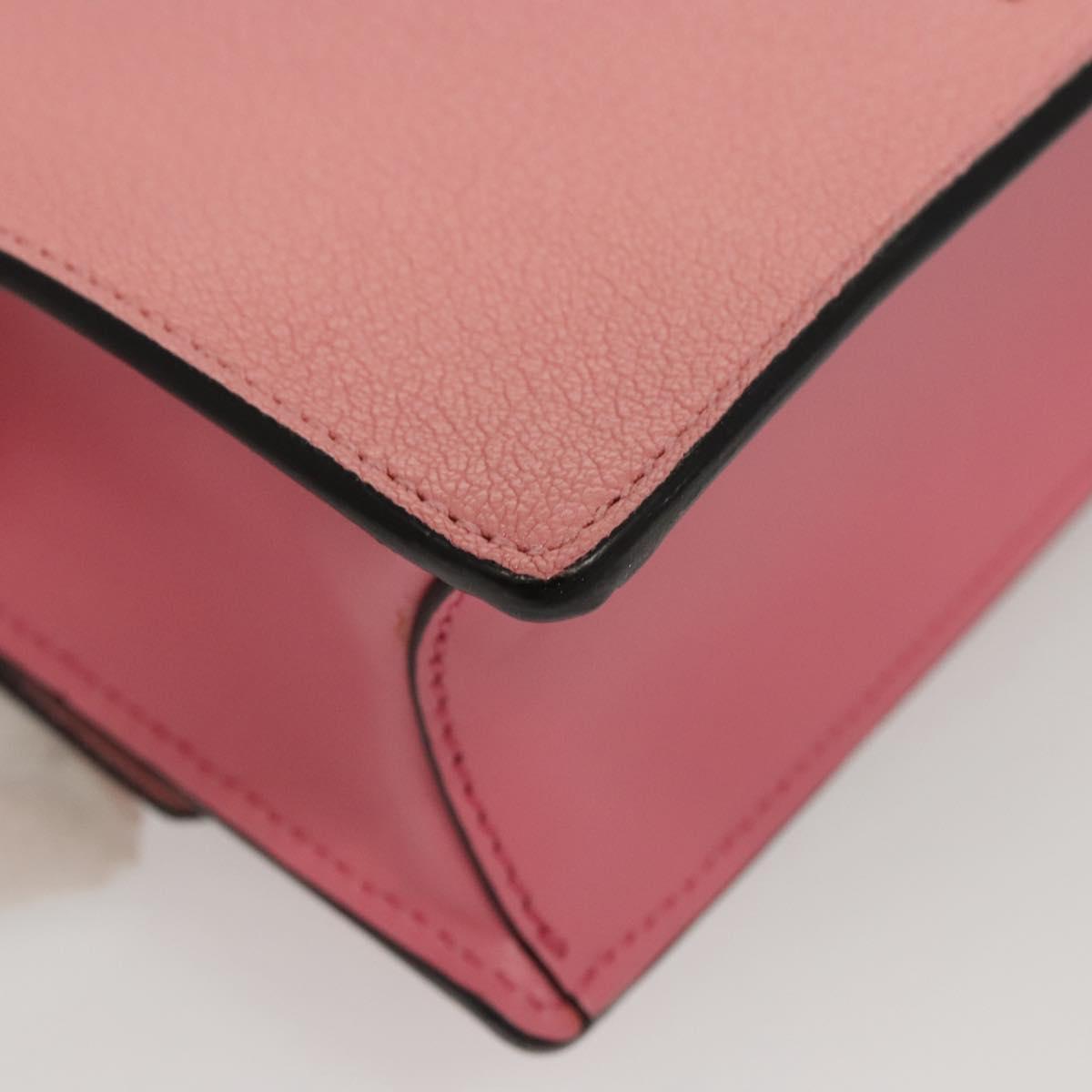 Miu Miu Shoulder Bag Leather Pink Gold Auth BD1584SAM