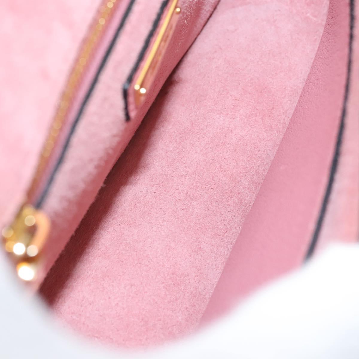 Miu Miu Shoulder Bag Leather Pink Gold Auth BD1584SAM