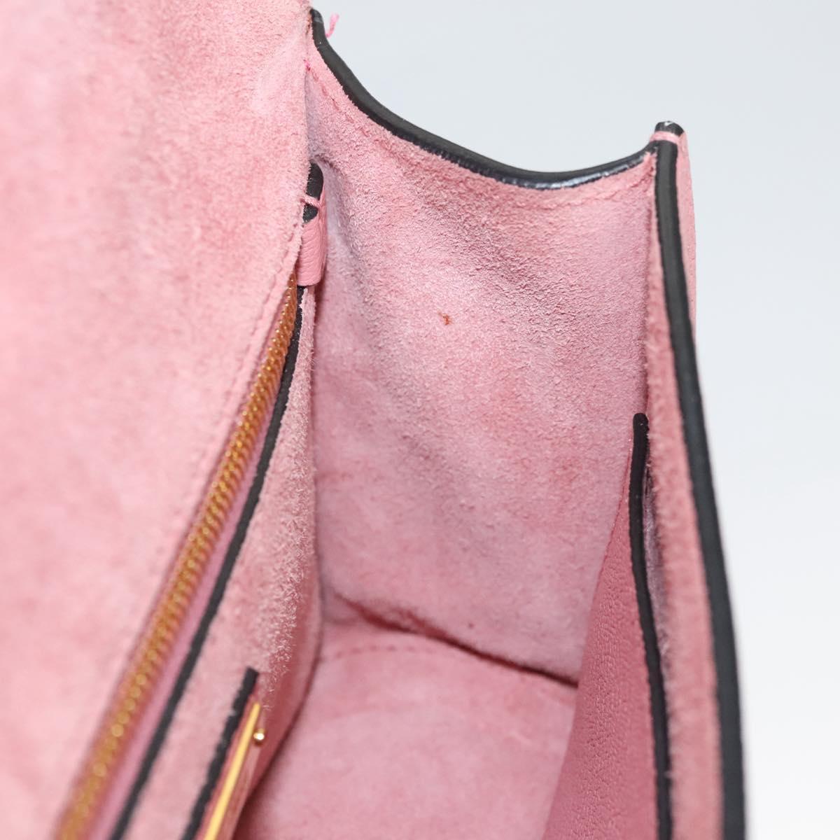 Miu Miu Shoulder Bag Leather Pink Gold Auth BD1584SAM