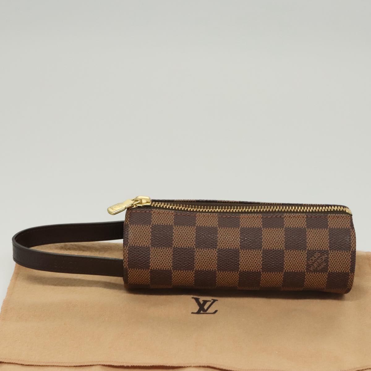 LOUIS VUITTON Damier Ebene GOLF CUP 1998 Golf Ball Case LV Auth BD1598M