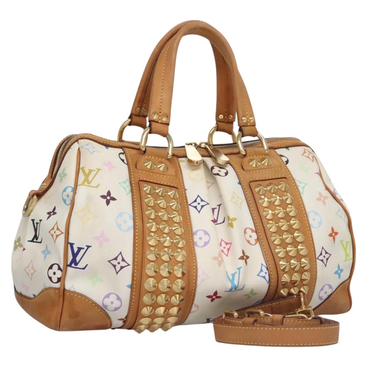 LOUIS VUITTON Monogram Multicolor Courtney MM Bag 2way White M45641 Auth BD162