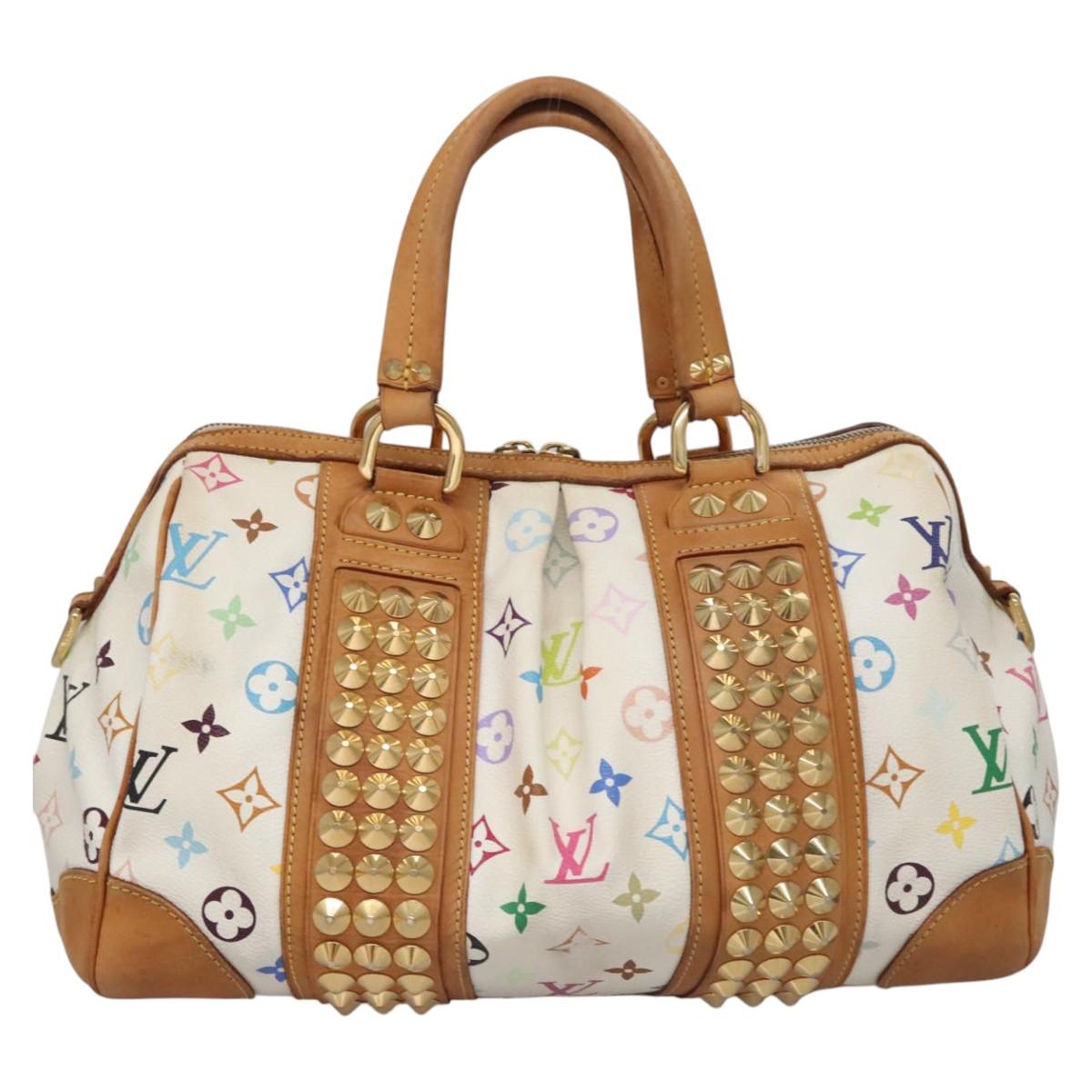 LOUIS VUITTON Monogram Multicolor Courtney MM Bag 2way White M45641 Auth BD162