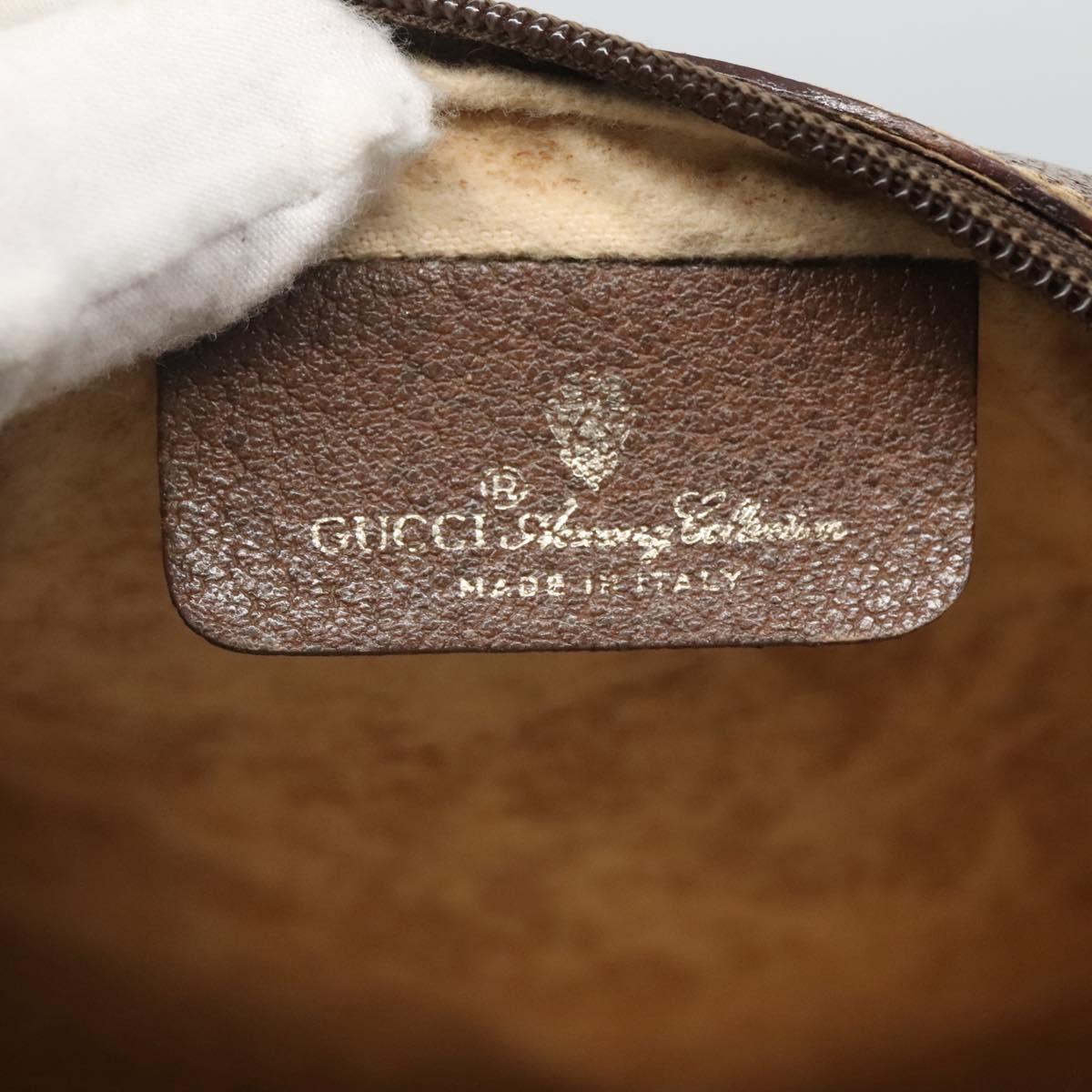 GUCCI GG Supreme Web Sherry Line Bag PVC Beige Gold 116 02 089 Auth BD1622