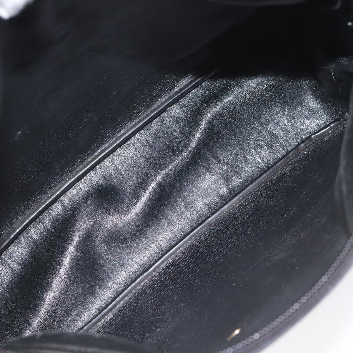 Christian Dior Trotter Canvas Shoulder Bag Navy Gold Auth BD167