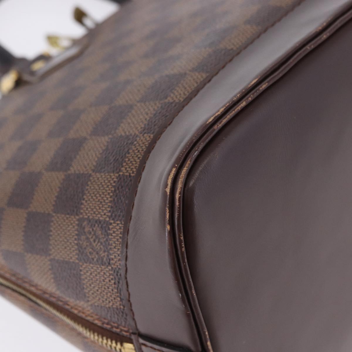 LOUIS VUITTON Damier Ebene Alma Hand Bag N51131 LV Auth BD1687
