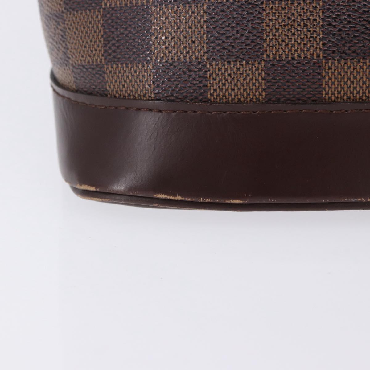 LOUIS VUITTON Damier Ebene Alma Hand Bag N51131 LV Auth BD1687