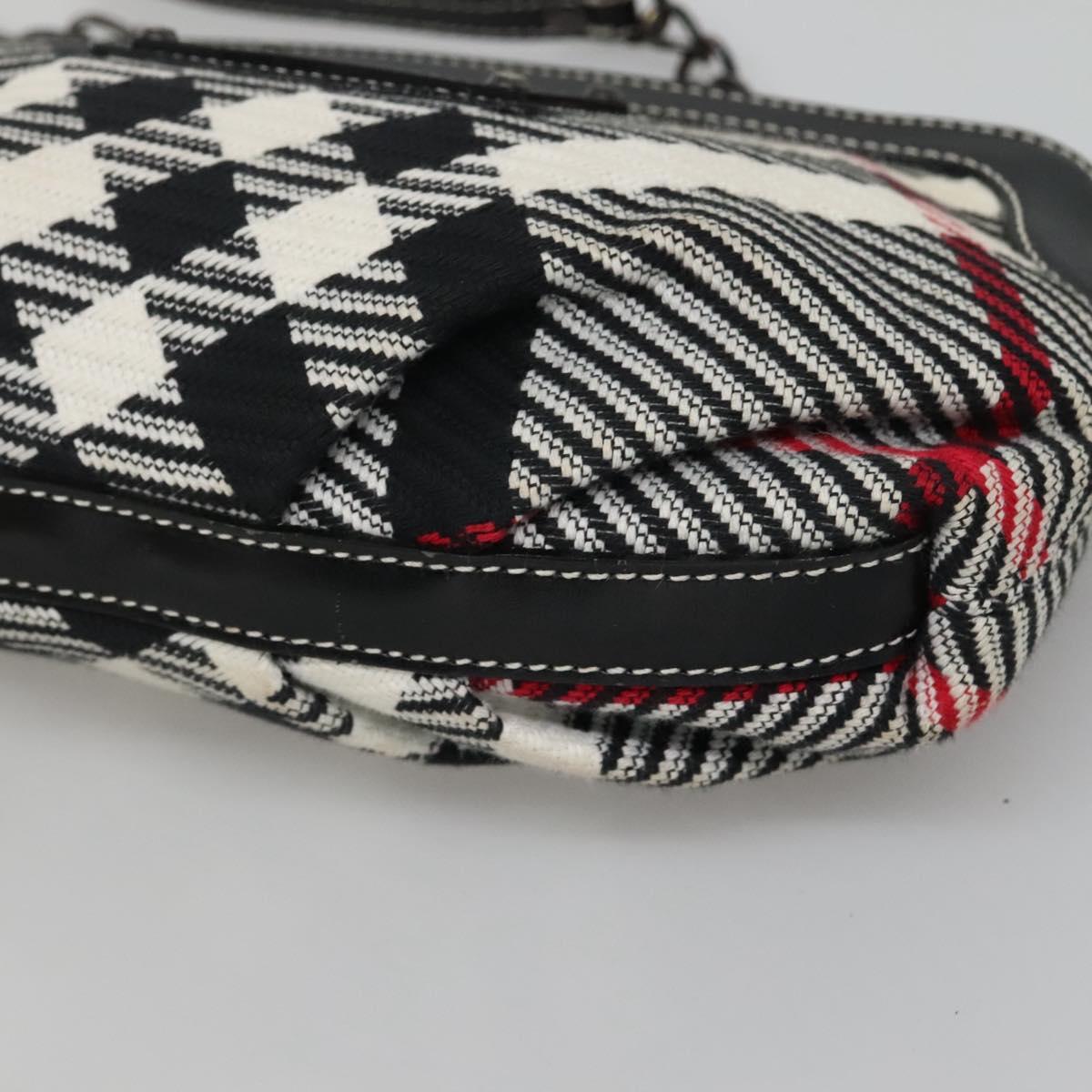 BURBERRY Nova Check Blue Label Shoulder Bag Canvas Black Auth BD170