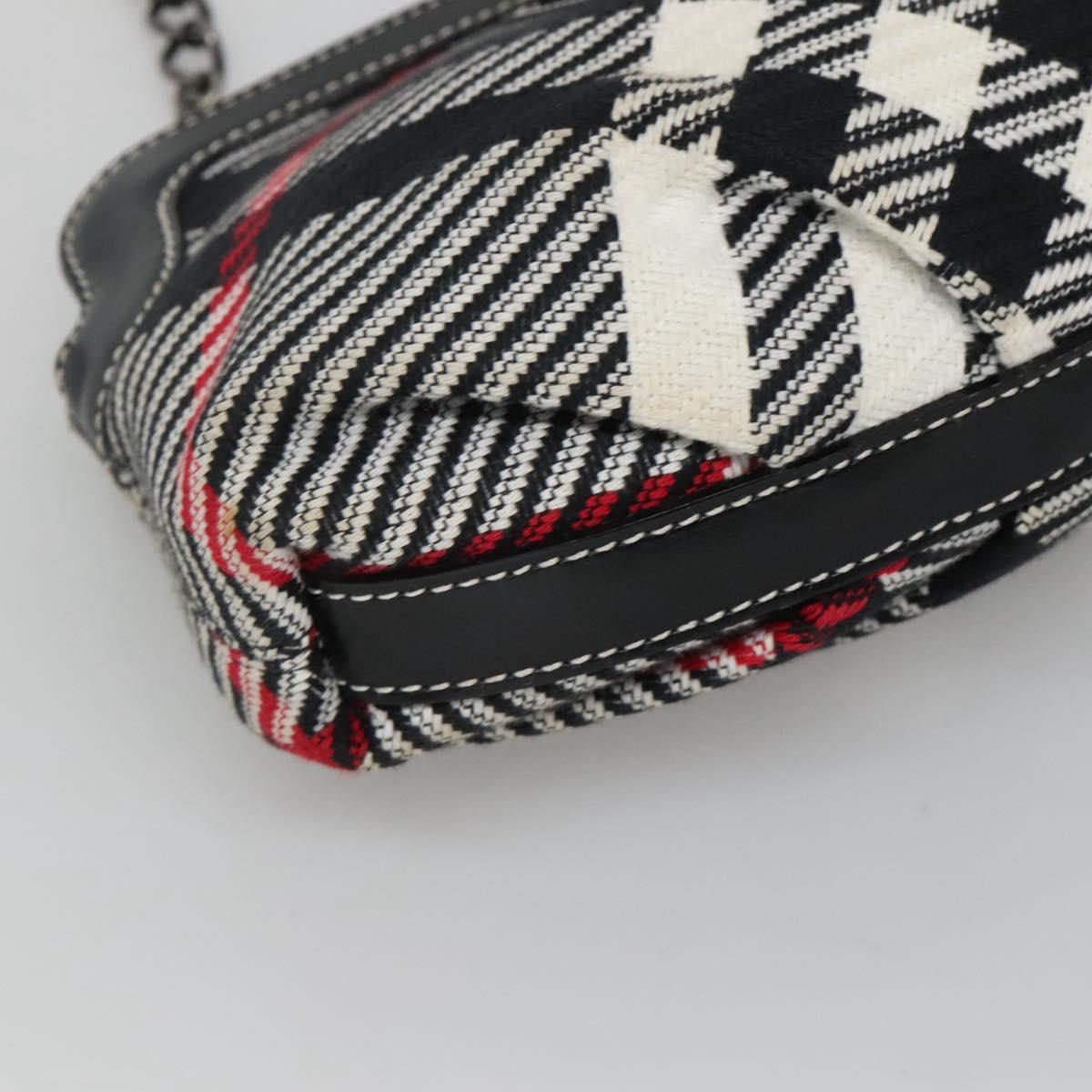 BURBERRY Nova Check Blue Label Shoulder Bag Canvas Black Auth BD170