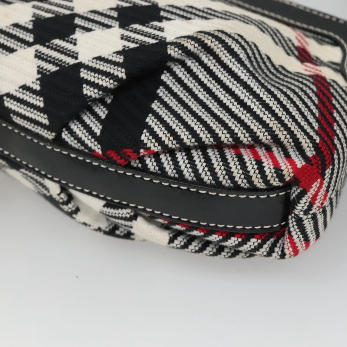 BURBERRY Nova Check Blue Label Shoulder Bag Canvas Black Auth BD170