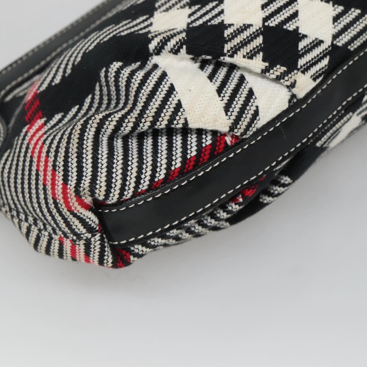 BURBERRY Nova Check Blue Label Shoulder Bag Canvas Black Auth BD170