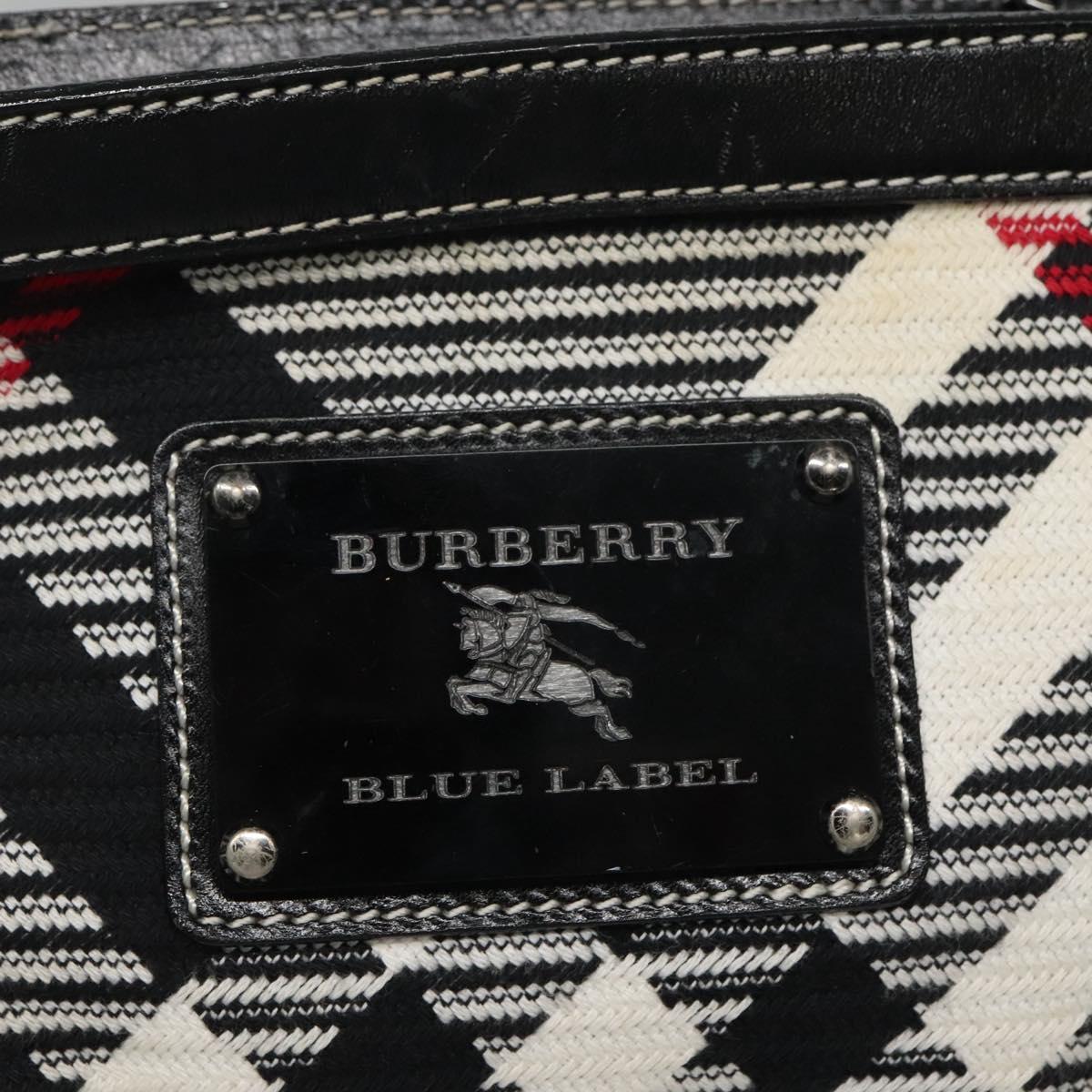 BURBERRY Nova Check Blue Label Shoulder Bag Canvas Black Auth BD170