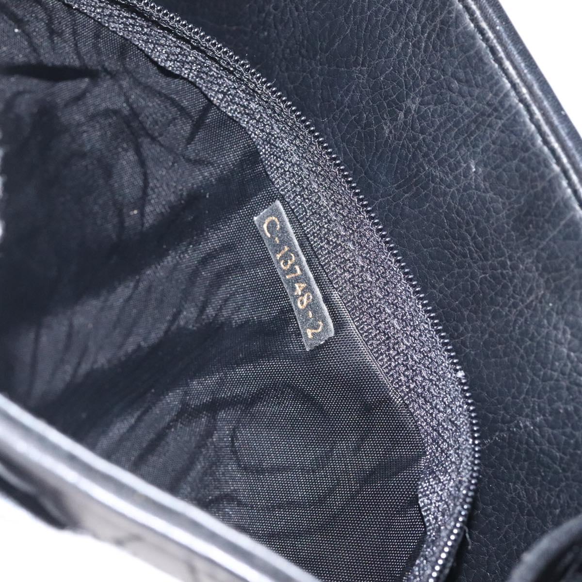 FENDI Pasta Hand Bag Leather Black Auth BD1700V