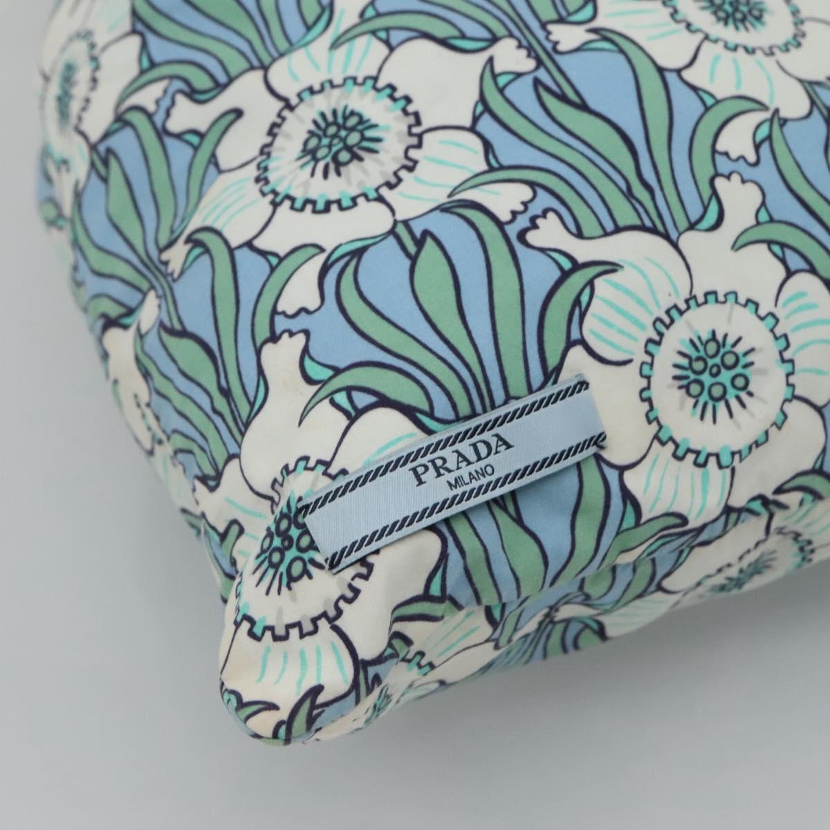 PRADA purse Pouch cotton Blue Auth BD1714
