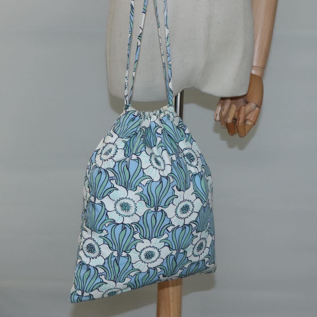 PRADA purse Pouch cotton Blue Auth BD1714