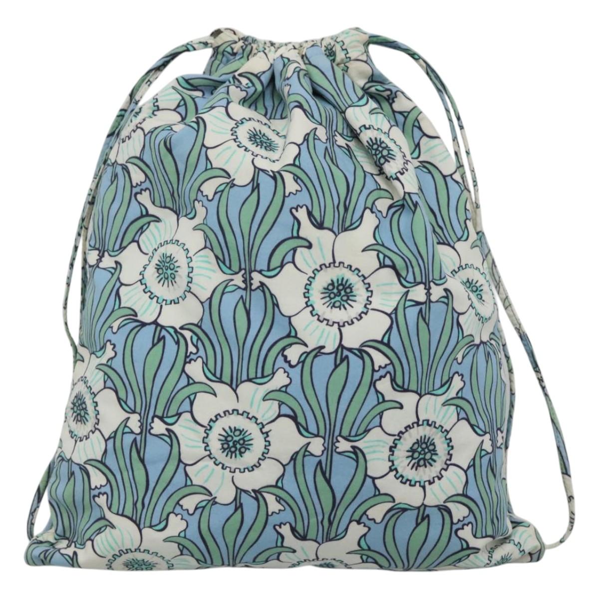 PRADA purse Pouch cotton Blue Auth BD1714