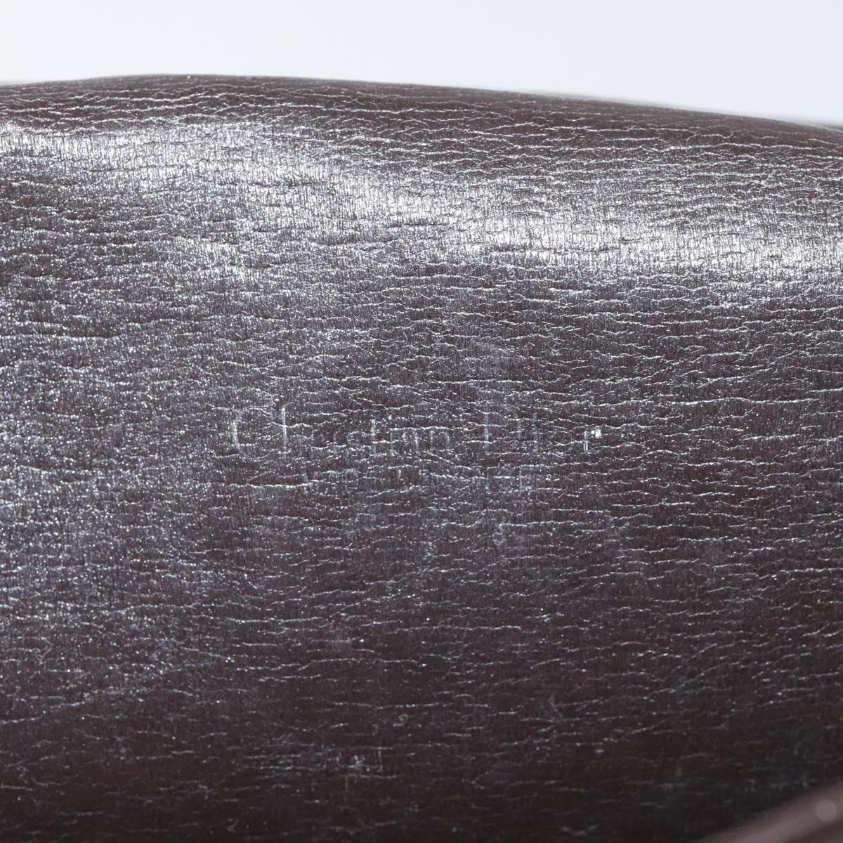 Christian Dior Trotter Canvas Shoulder Bag Brown Gold Auth BD172