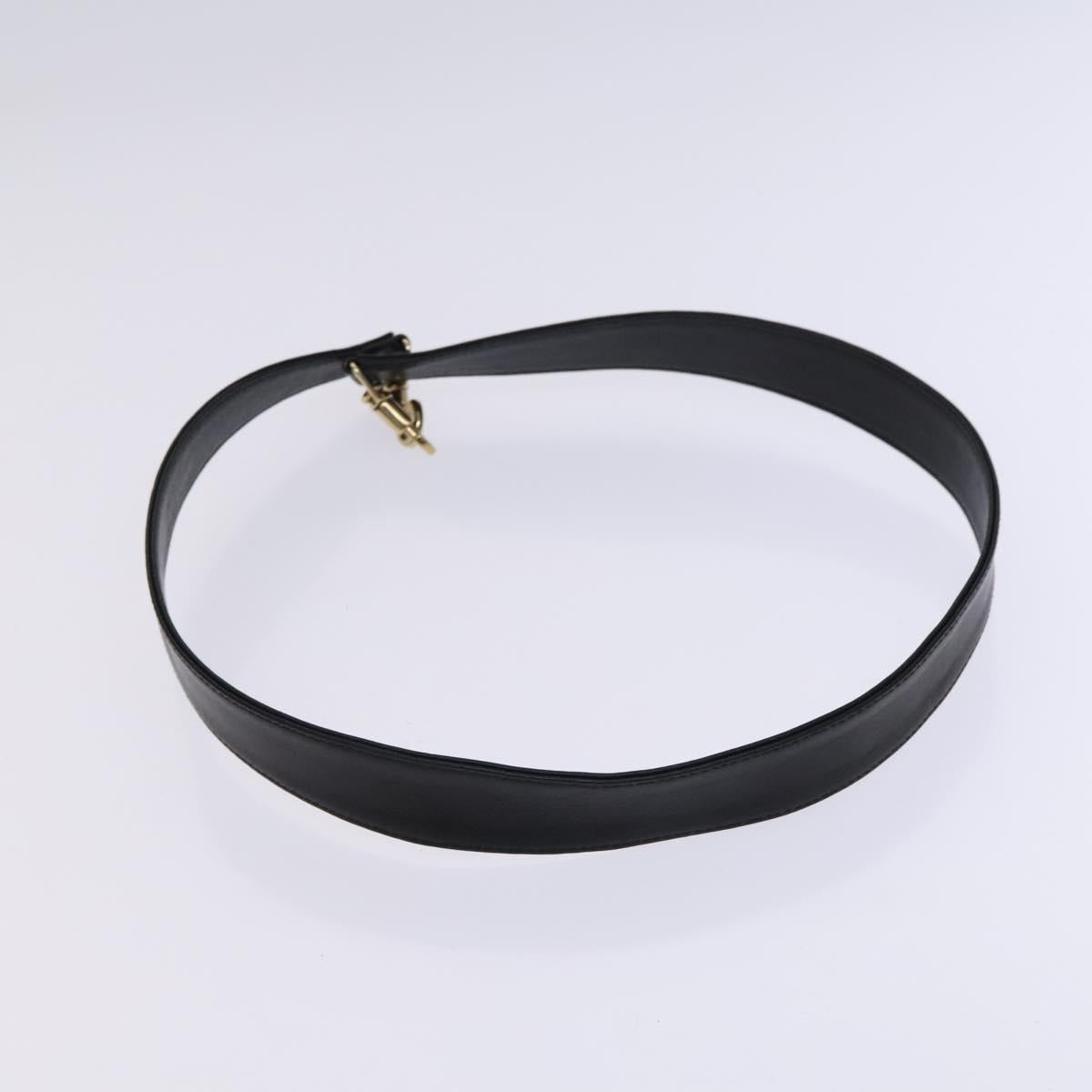 GUCCI Bamboo Hand Bag Leather 2way Black Gold 001 1638 Auth BD1744