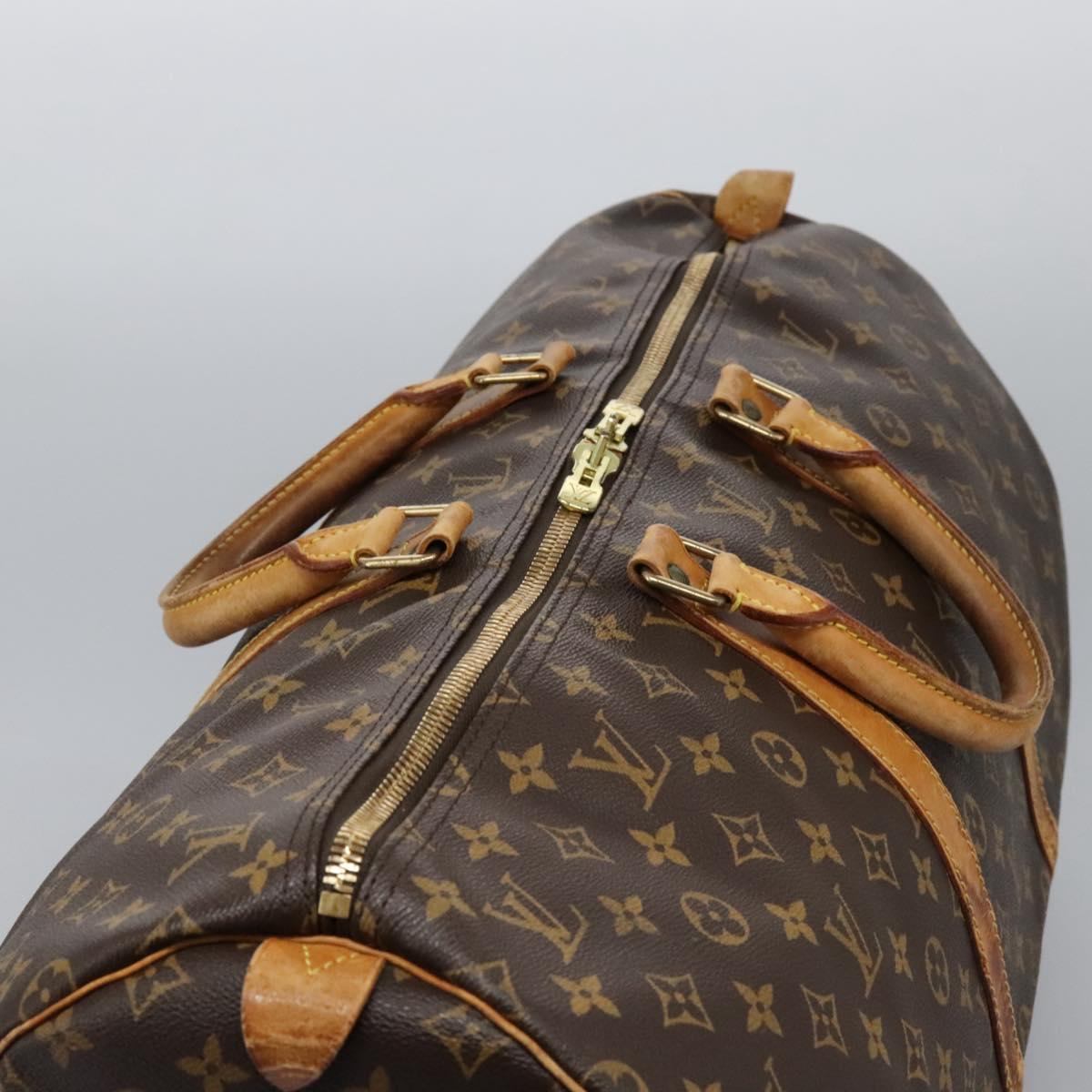 LOUIS VUITTON Monogram Keepall 55 Boston Bag M41424 LV Auth BD1755