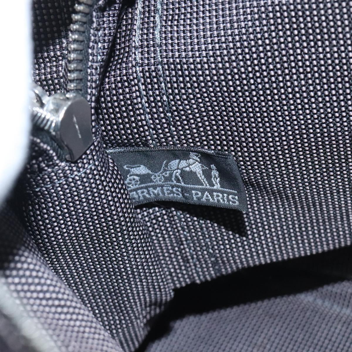 HERMES Her Line PM Tote Bag Canvas Gray Silver Auth BD1768